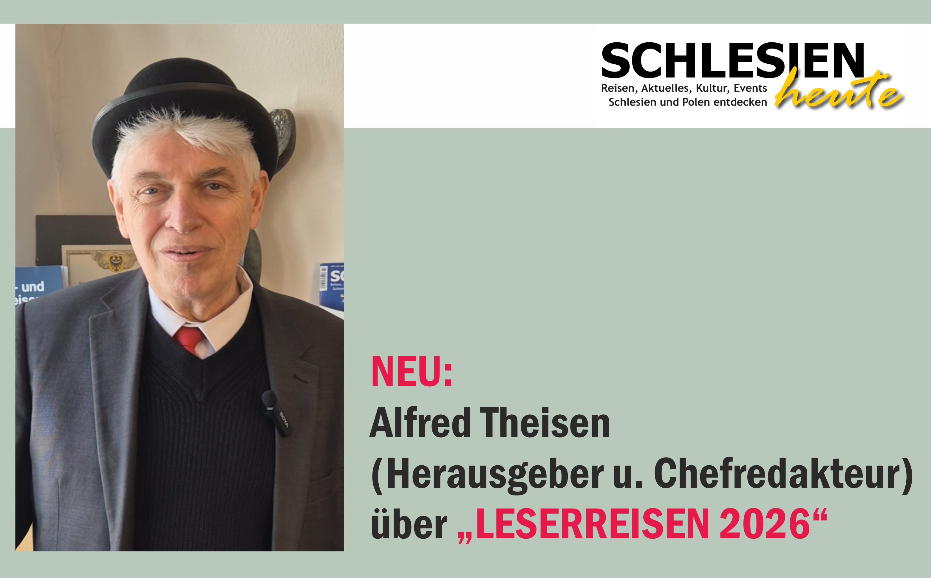 Alfred Theisen über Leserreisen 2026 Video