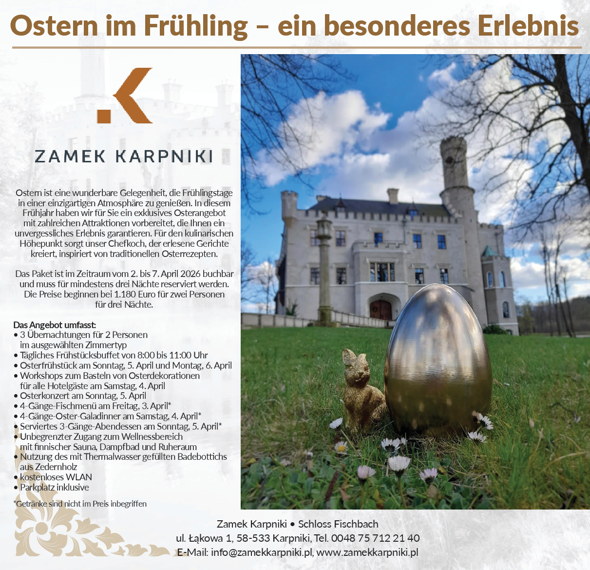 Schloss Fischbach Ostern 2026
